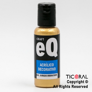 ACRIL.DECOR.EQ 040 DORADO 50ML X 6 UNIDADES